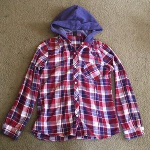 Soft plaid flannel with hood from Empyre